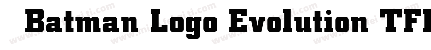   Batman Logo Evolution TFB字体转换